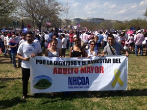 NHCOA representing the interests of the older Hispanic community at the immigration reform rally