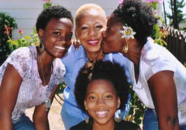 Claudette Hubbard with her U.S. citizen daughter and granddaughters