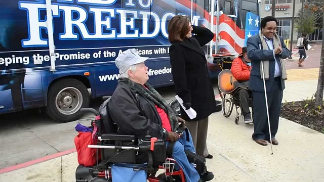 Elders and activists with the Road to Freedom ADA Celebration tour.