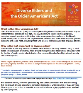 Diverse Elders and the Older Americans Act