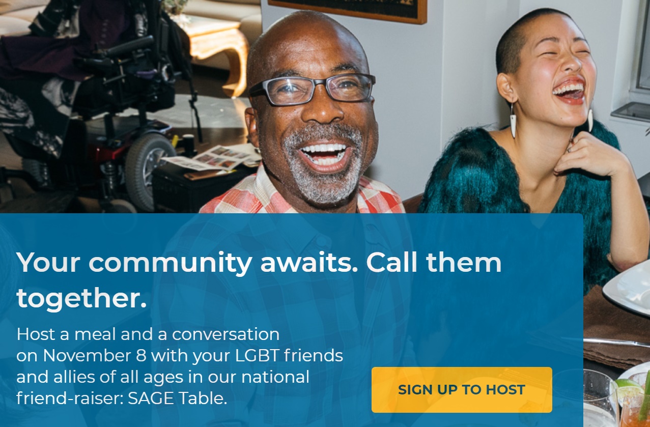 On November 8th, Host a SAGE Table to Create an Intergenerational LGBT Community