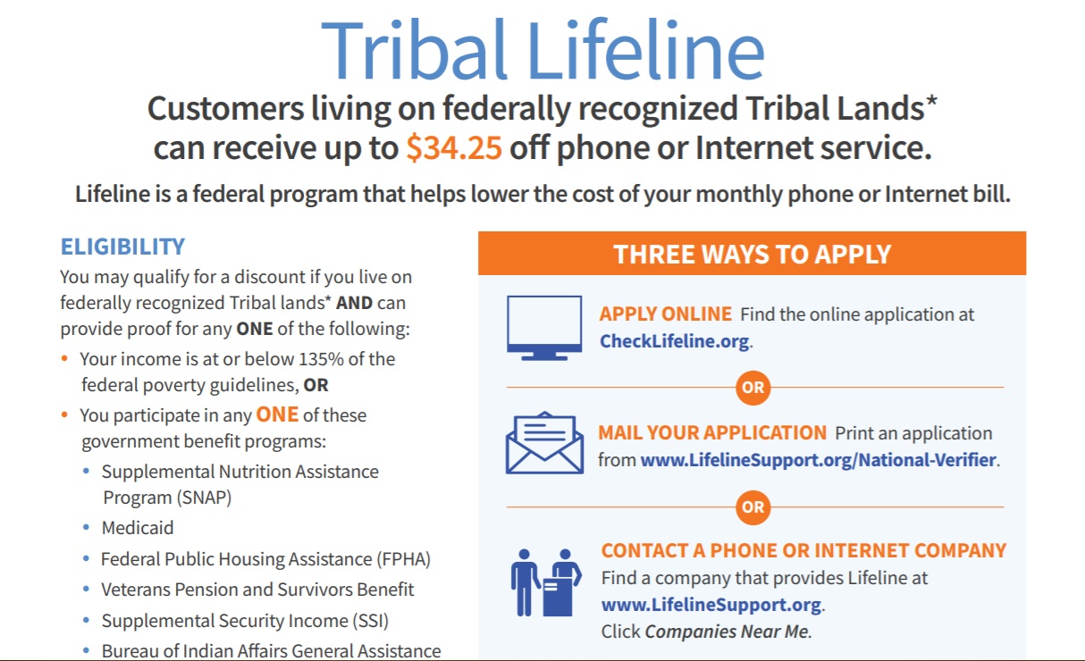 Lifeline Has Additional Support For Tribal Lands
