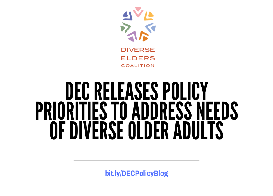 DEC Releases Policy Priorities to Address Needs of Diverse Older Adults